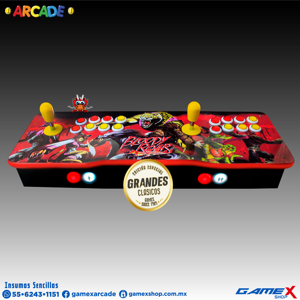 Tablero Arcade Doble 2 jugadores PC Con Mini Consola 48 MIL JUEGOS GameX Shop