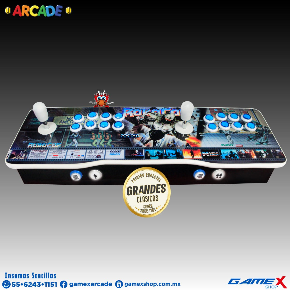 Tablero Arcade Doble 2 jugadores PC Con Mini Consola 48 MIL JUEGOS GameX Shop