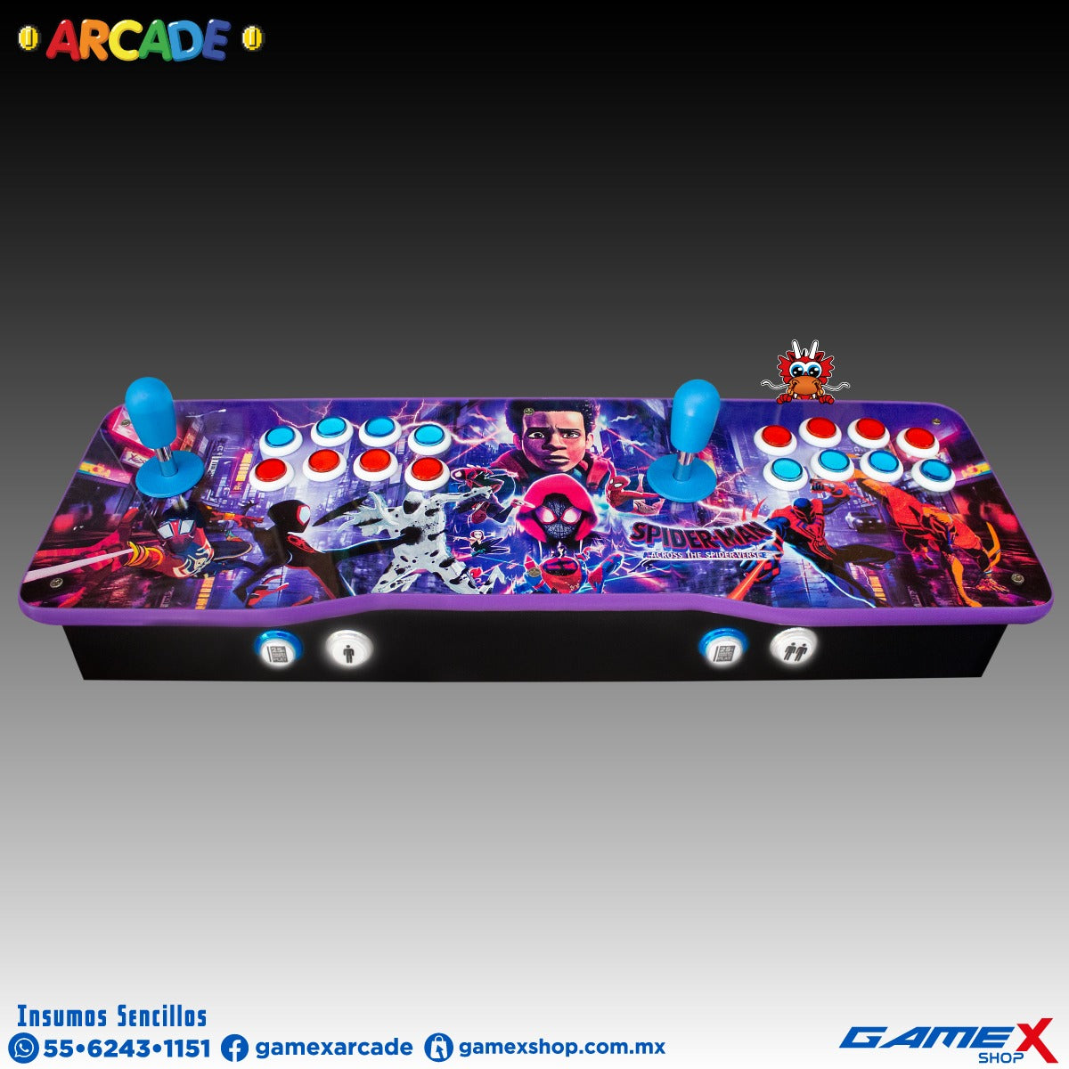 Tablero Arcade Doble 2 jugadores PC Con Mini Consola 48 MIL JUEGOS GameX Shop