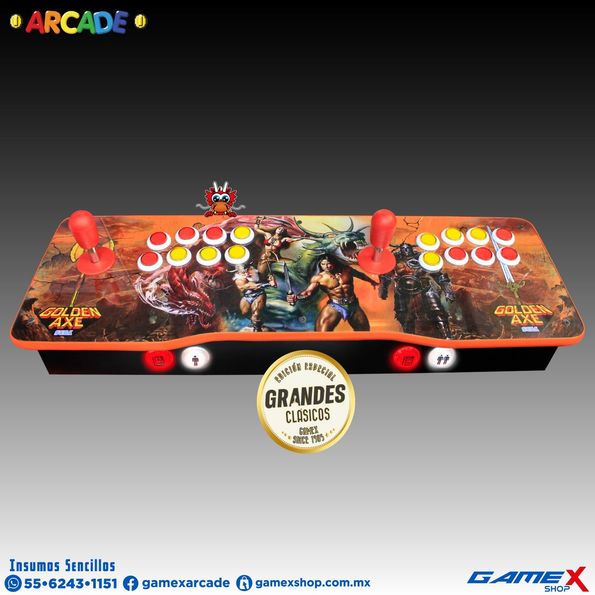 Tablero Arcade Doble 2 jugadores PC Con Mini Consola 48 MIL JUEGOS GameX Shop