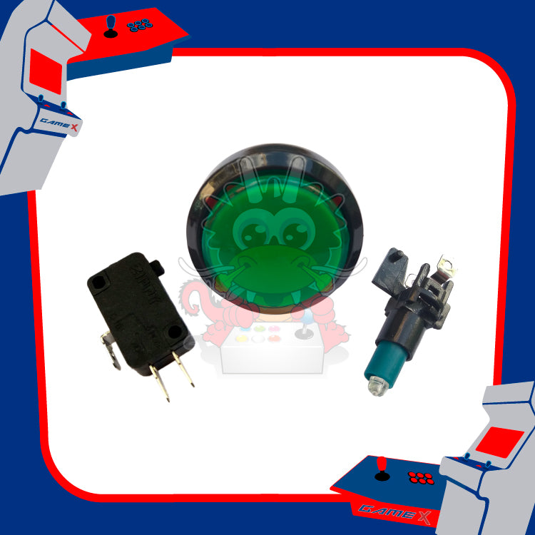 Botón Luminoso 60 mm Plano Arcade Circular p para One Touch
