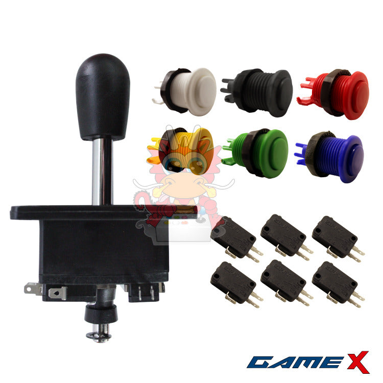 Kit Arcade: 1 palanca alpha y 6 botones arcade con micros