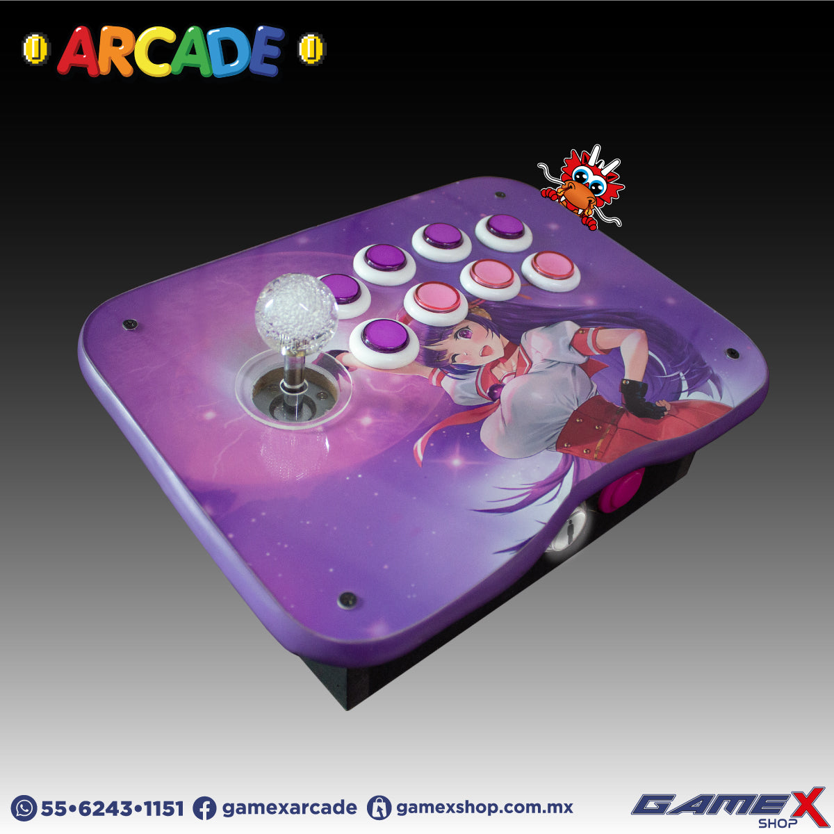 Tablero Arcade Individual plano GameX