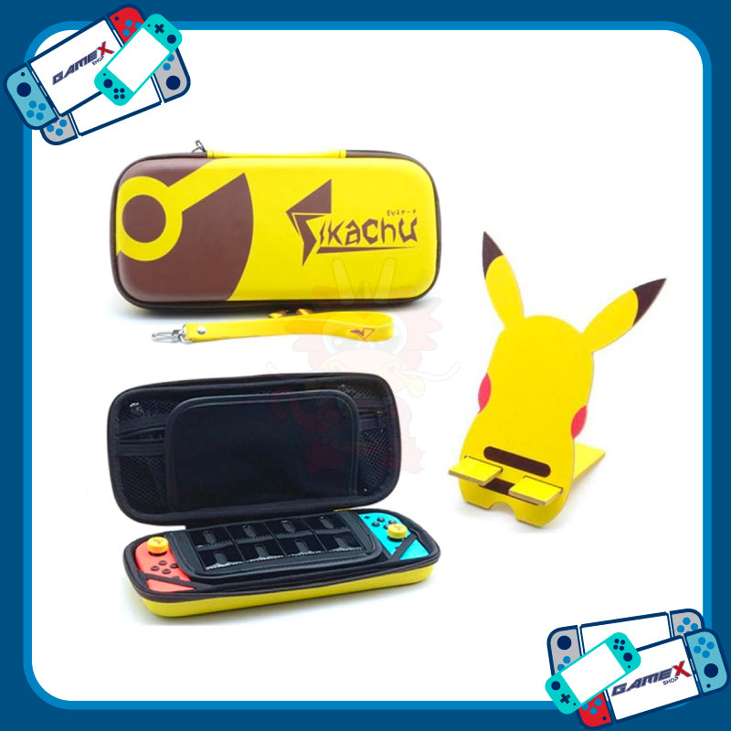 Estuche de viaje con Stand en forma de pikachu N-Switch