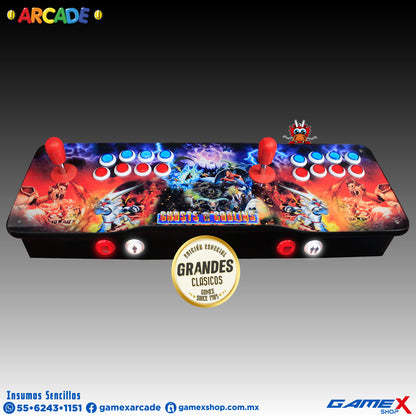 Tablero Arcade Doble 2 jugadores PC Con Mini Consola 48 MIL JUEGOS GameX Shop
