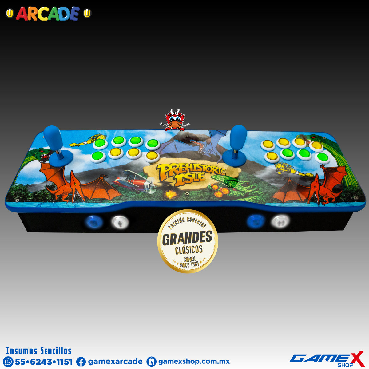 Tablero Arcade Doble 2 jugadores PC Con Mini Consola 48 MIL JUEGOS GameX Shop