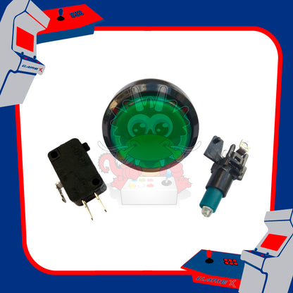 Botón Luminoso 60 mm Plano Arcade Circular p para One Touch