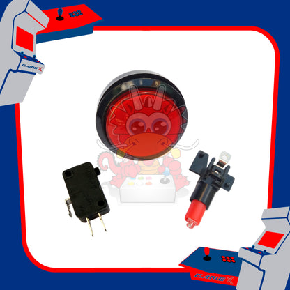 Botón Luminoso 60 mm Plano Arcade Circular p para One Touch