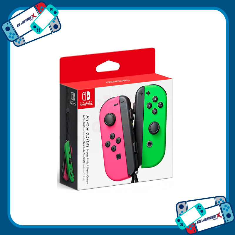 Controles JoyCon rojo-azul , verdes, amarillo-azul, rosa-verde
