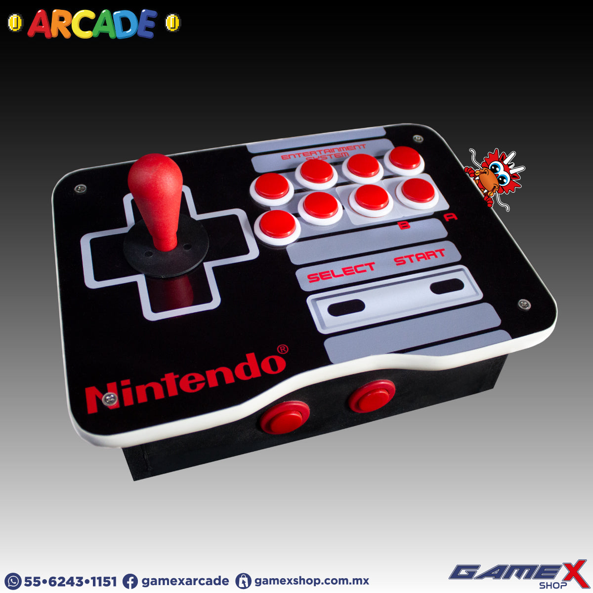 Tablero Arcade Individual plano GameX