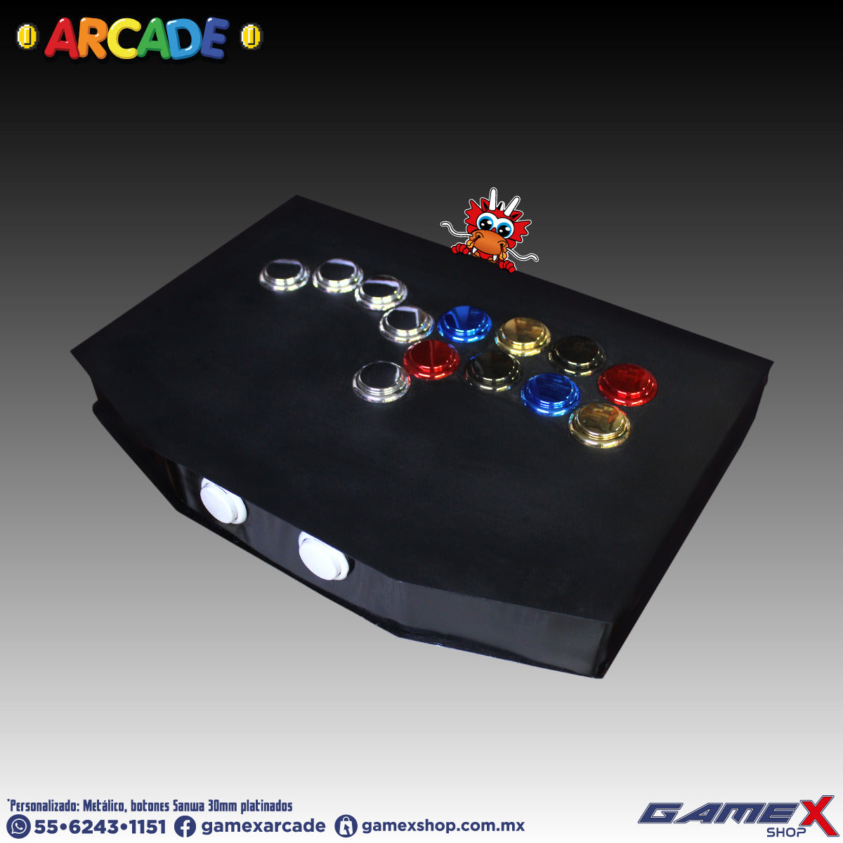 Tablero Arcade Hecho de Metal Individual GameX