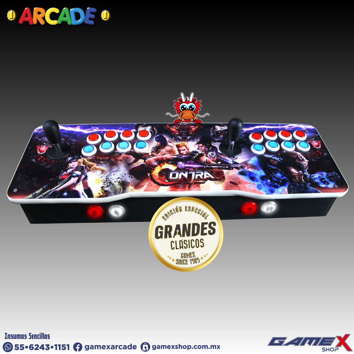 Tablero Arcade Doble 2 jugadores PC GameX Shop