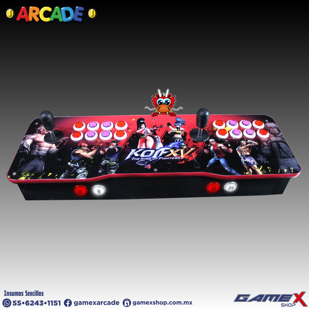 Tablero Arcade Doble 2 jugadores PC Con Mini Consola 48 MIL JUEGOS GameX Shop