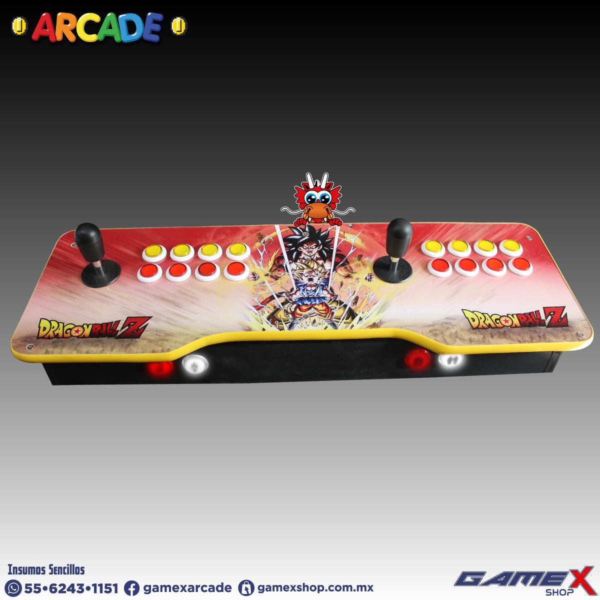 Tablero Arcade Doble 2 jugadores PC GameX Shop