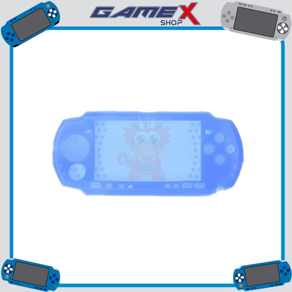 Funda protectora de silicona de goma suave para PSP 2000 3000 Azul