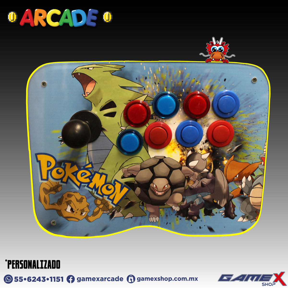 Tablero Arcade Individual plano GameX